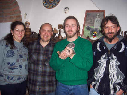 Yuna, Saverio Mariotti, Federico Vinattieri e Massimiliano F con una cucciola della cuocciolata di aprile 2006